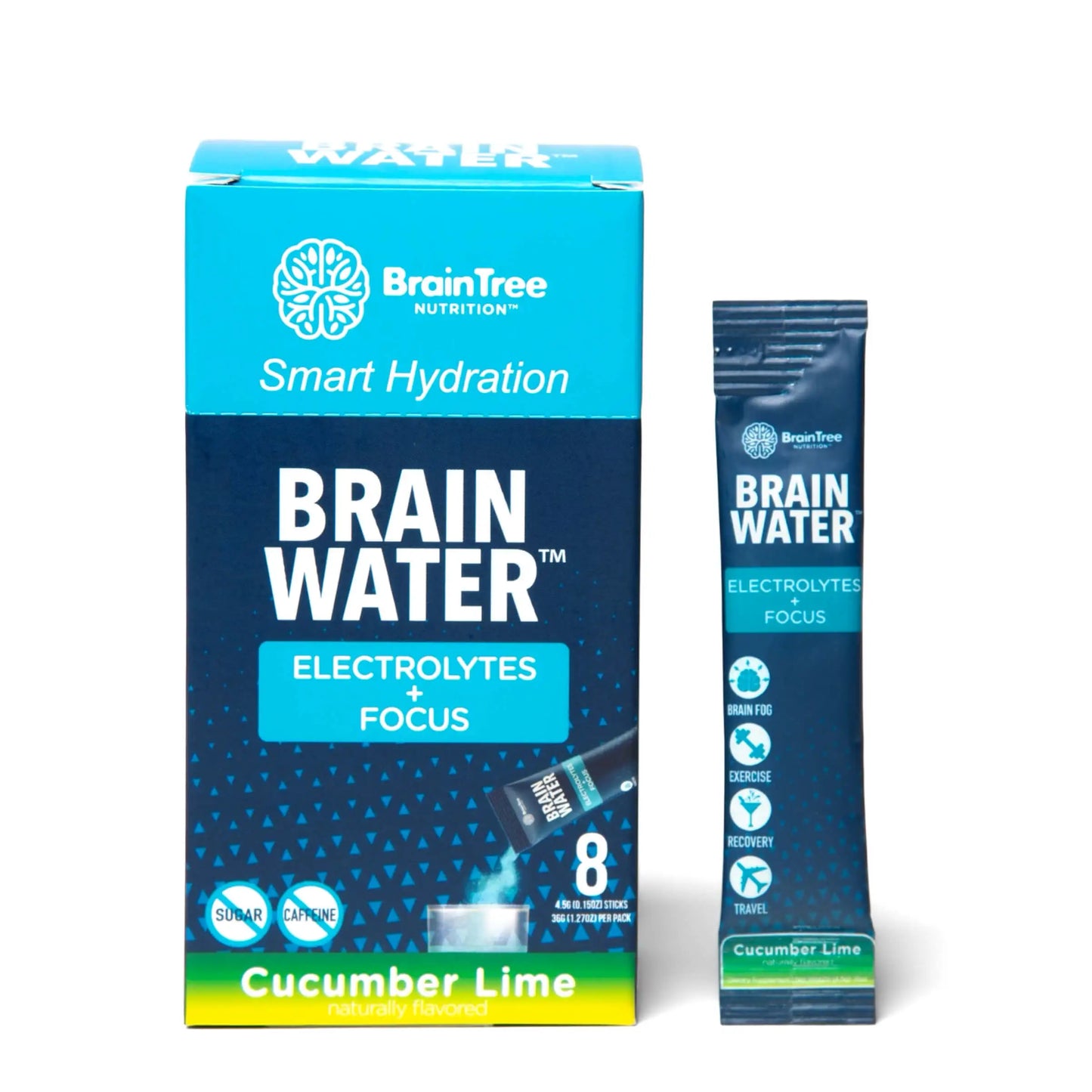 BrainTree Nutrition-Brain Water - Cucumber Lime